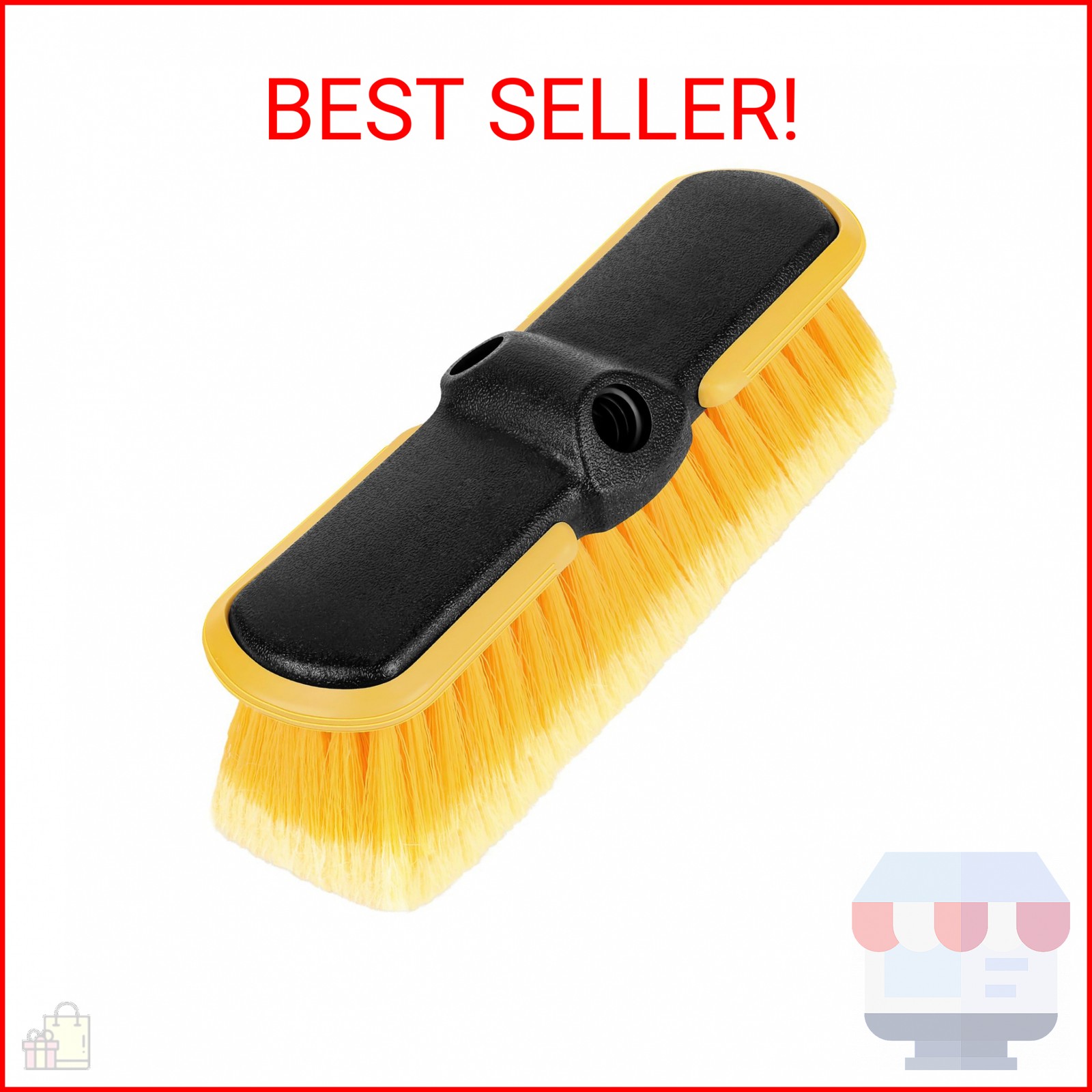 TaoTazon 10 Inch Car Wash Brush Head, Scrub Brush Attachment for Long Handle Ext