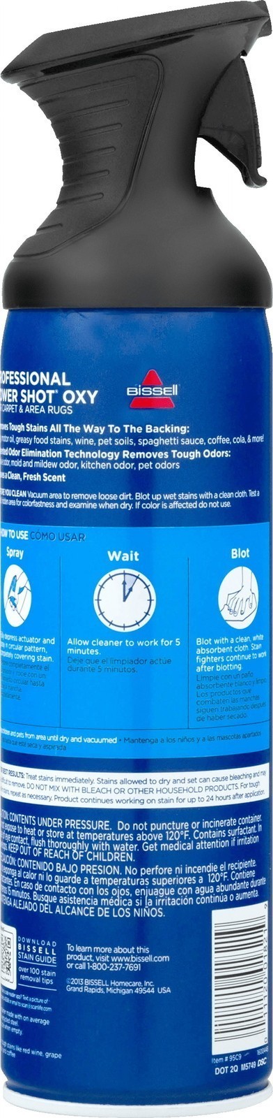 Professional Power Shot Oxy Carpet Stain Remover Odor Eliminator StainLift 95C9W