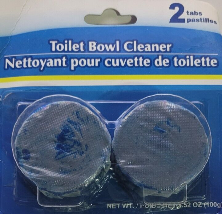 2 Tabs Automatic Toilet Bowl Cleaner Bleach Deodorize Freshens Lasting Easy Use