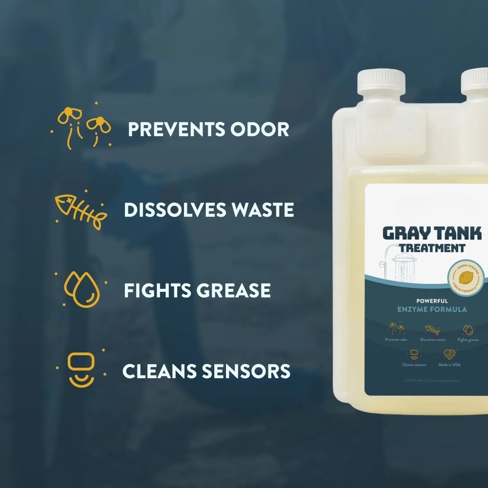 Gray Tank RV Toilets Treatment with Enzyme Formula, RV Cleaning Supplies