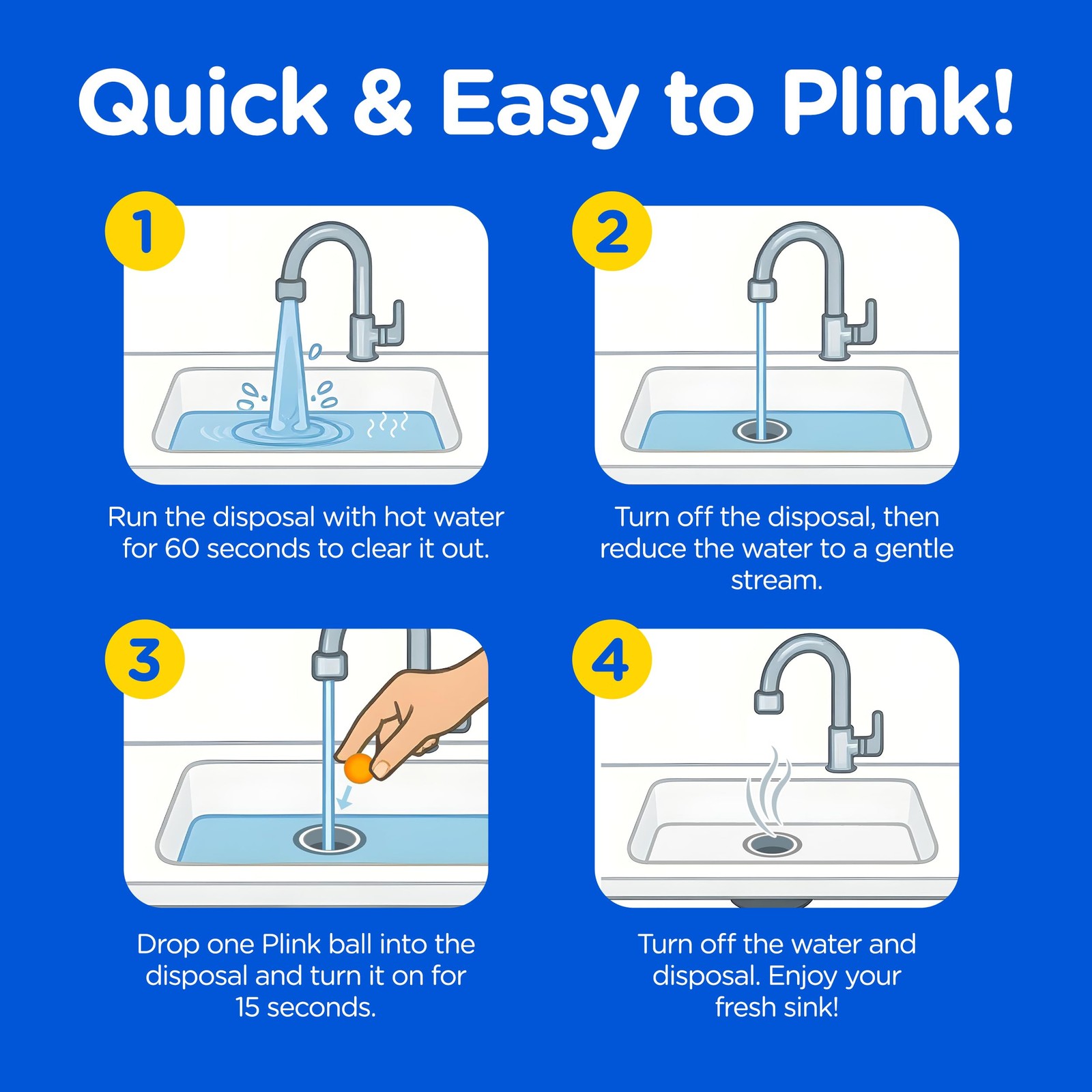 60 Count Plink Garbage Disposal Cleaner and Deodorizer Value Pack Fresh Citrus