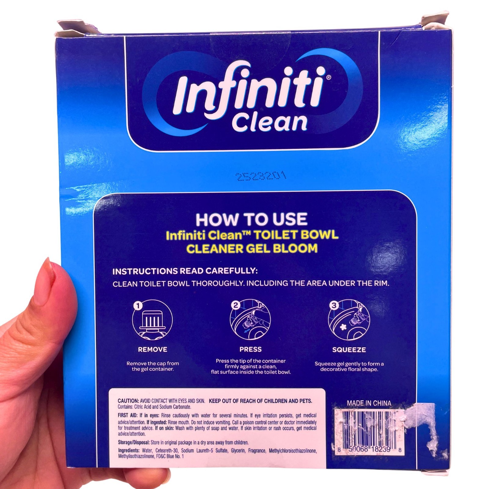 Infiniti Clean Toilet Bowl Cleaner Gel Bloom Ocean 8 Units 2 Pack New