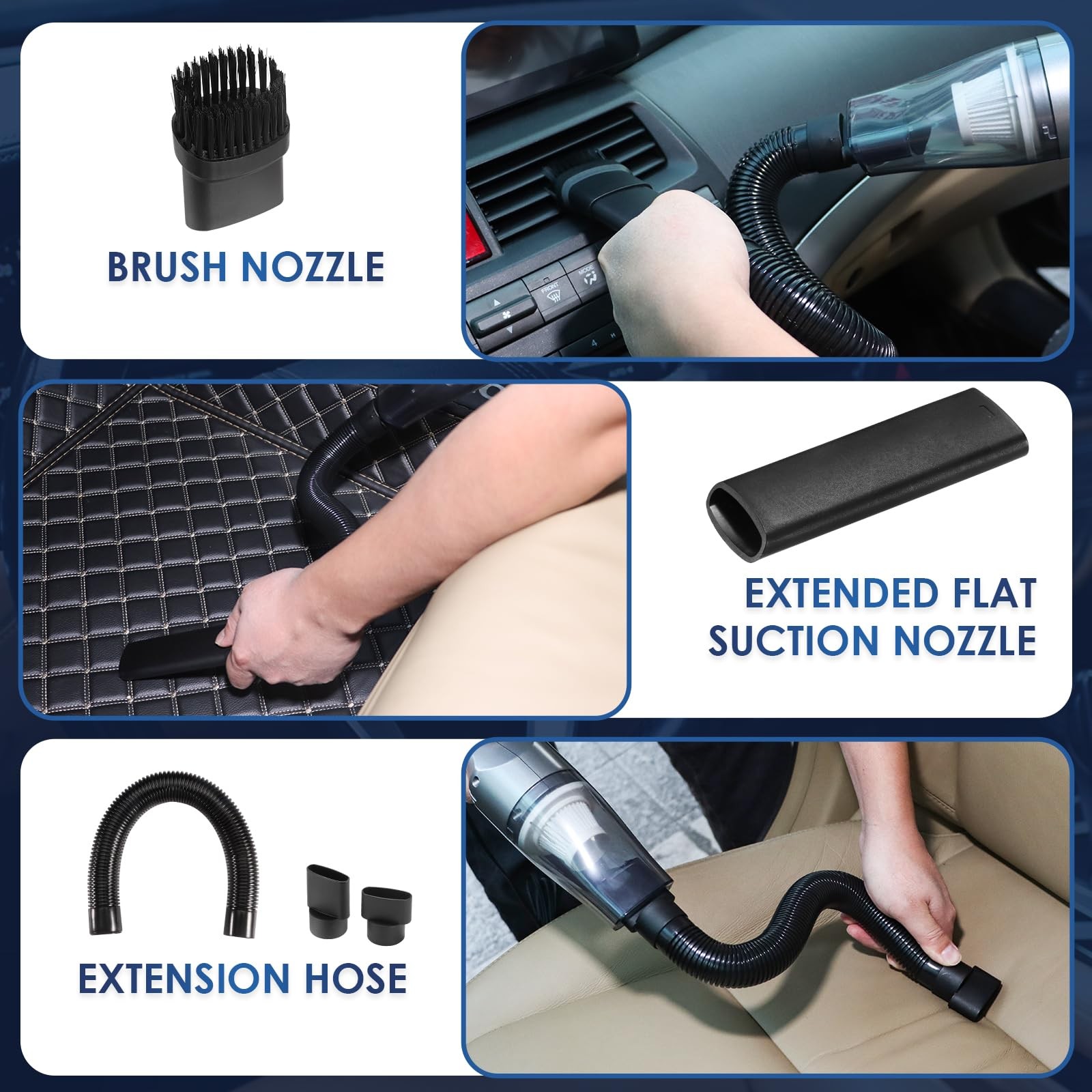 21Piece Car Cleaning Kit with Handheld Vacuum, Mop, Brushes, & Supplies