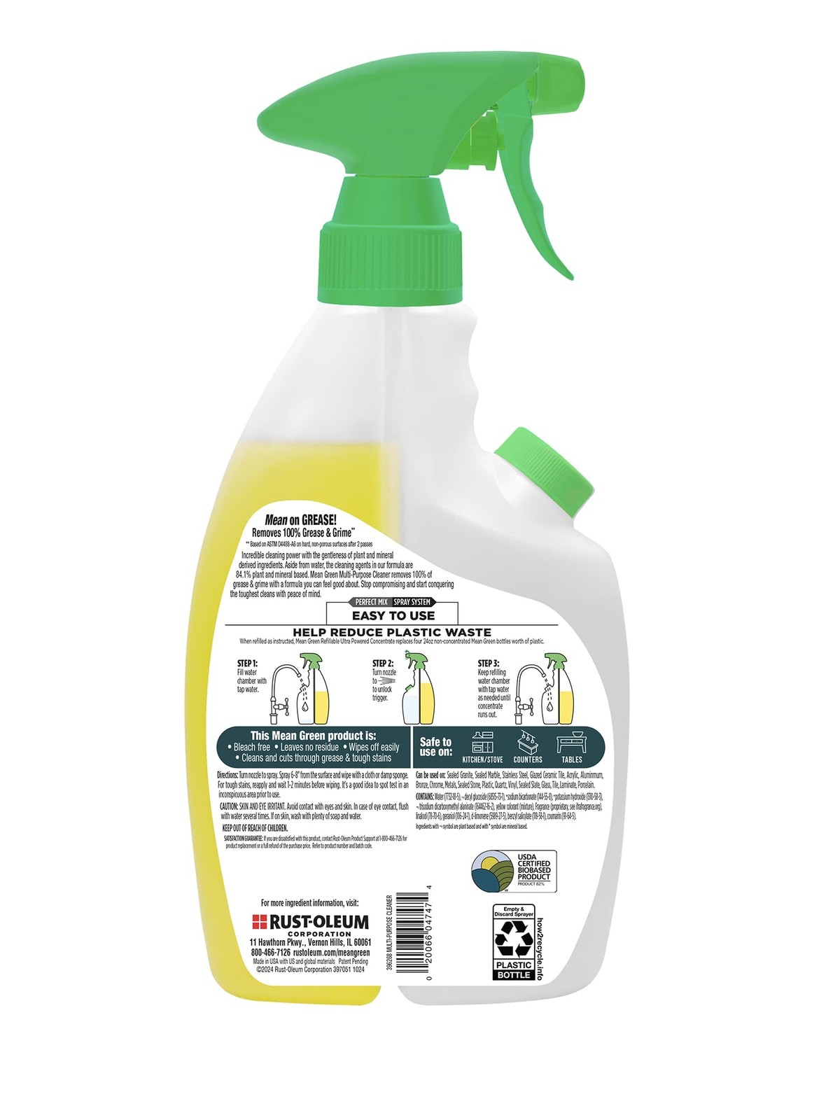 Refillable Ultra Powered CONCENTRATE Multi Purpose Cleaner, Citrus & Green Te…