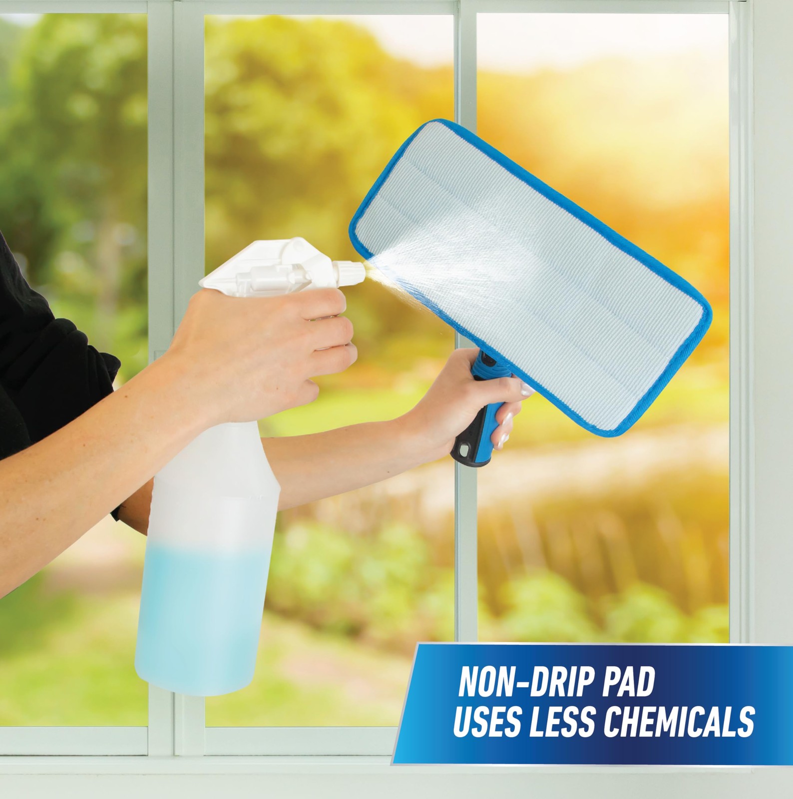 Professional ProClean Indoor Window Cleaning Replacement Pads, 2 Pack, Hold D…