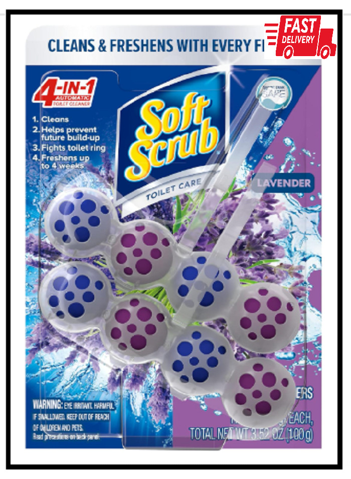 Soft Scrub 4-in-1 Rim Hanger Toilet Bowl Cleaner, Lavender