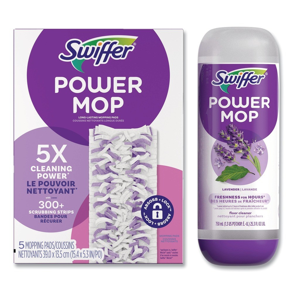 Swiffer 09117 25.3 oz Cleaning Solution & Pads Refill Pack – Lavender (4/CT) New