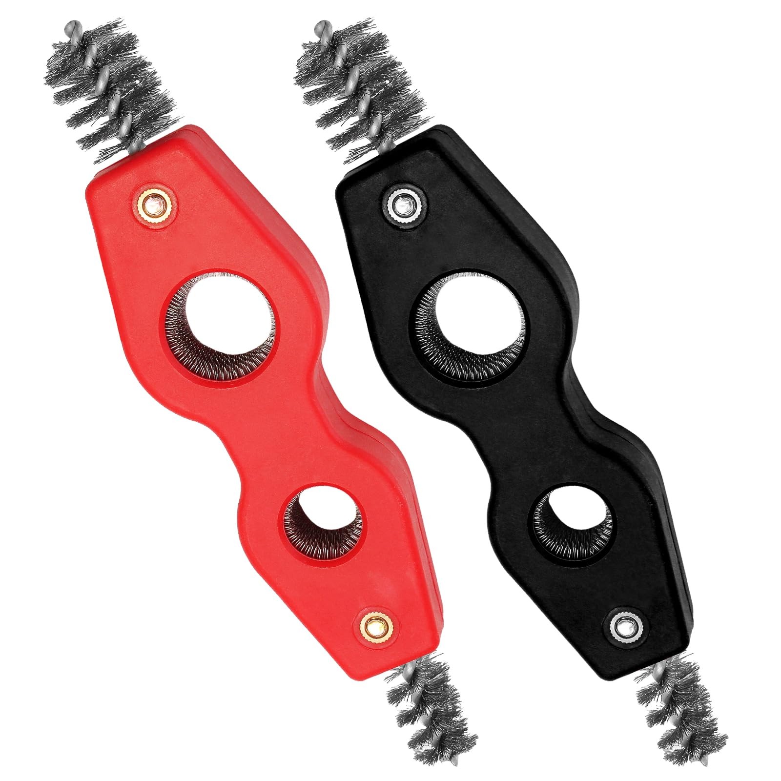 2PCS 4-in-1 Copper Pipe Cleaner 1/2 and 3/4 Deburring Cleaning Brush Tool