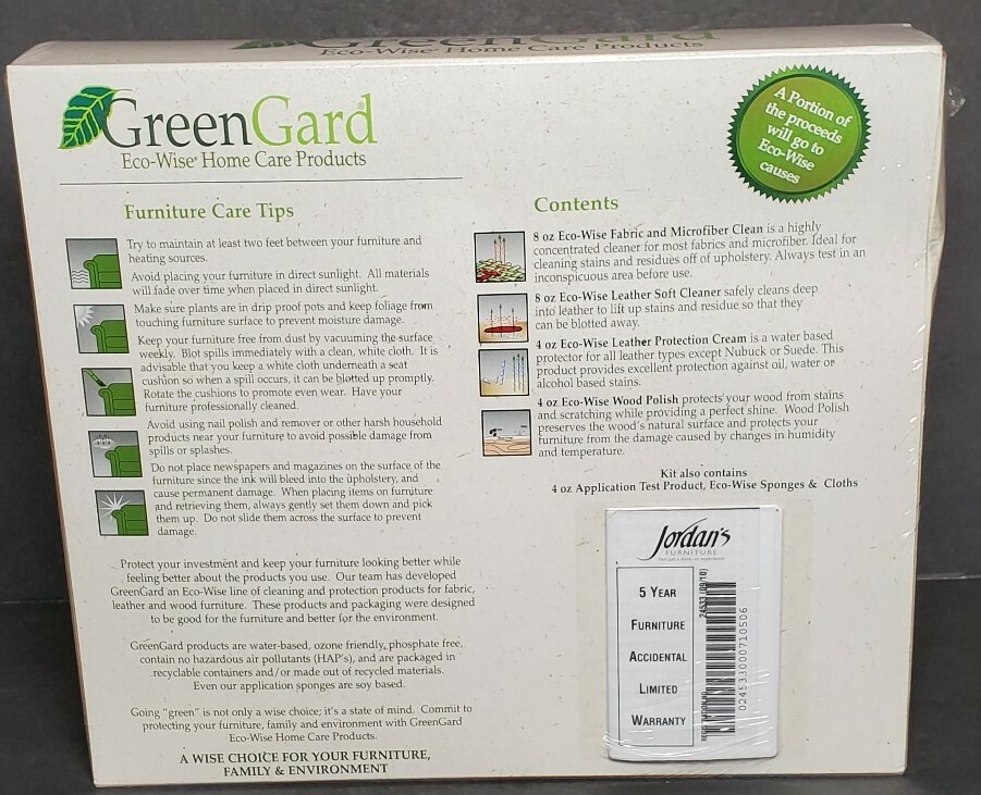 GREENGARD ECO WISE HOME CARE PRODUCTS FOR FABRIC LEATHER WOOD NEW IN SEALED…