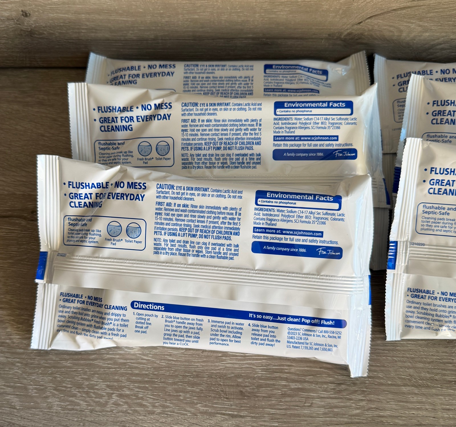 Scrubbing Bubbles Fresh Brush Flushable 10 Refills Pads Lot 6 Pkgs 60 Total Pads