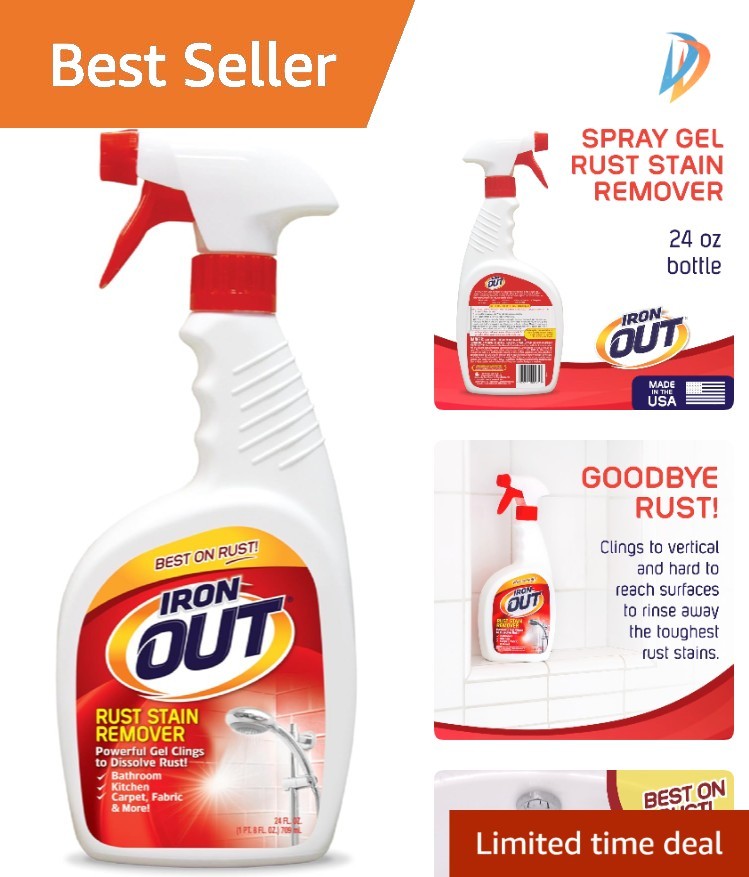 24 oz Heavy-Duty Rust Stain Remover Gel – Multi-Surface, No Scrubbing Required