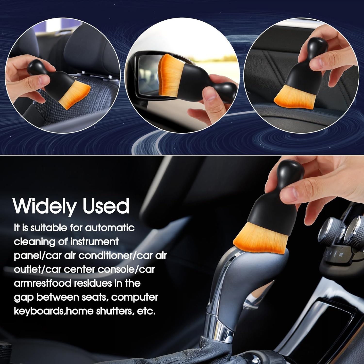 Car Vehicle Air Conditioner Cleaner Brush Outlet Brush Cleaning Tool Accessories