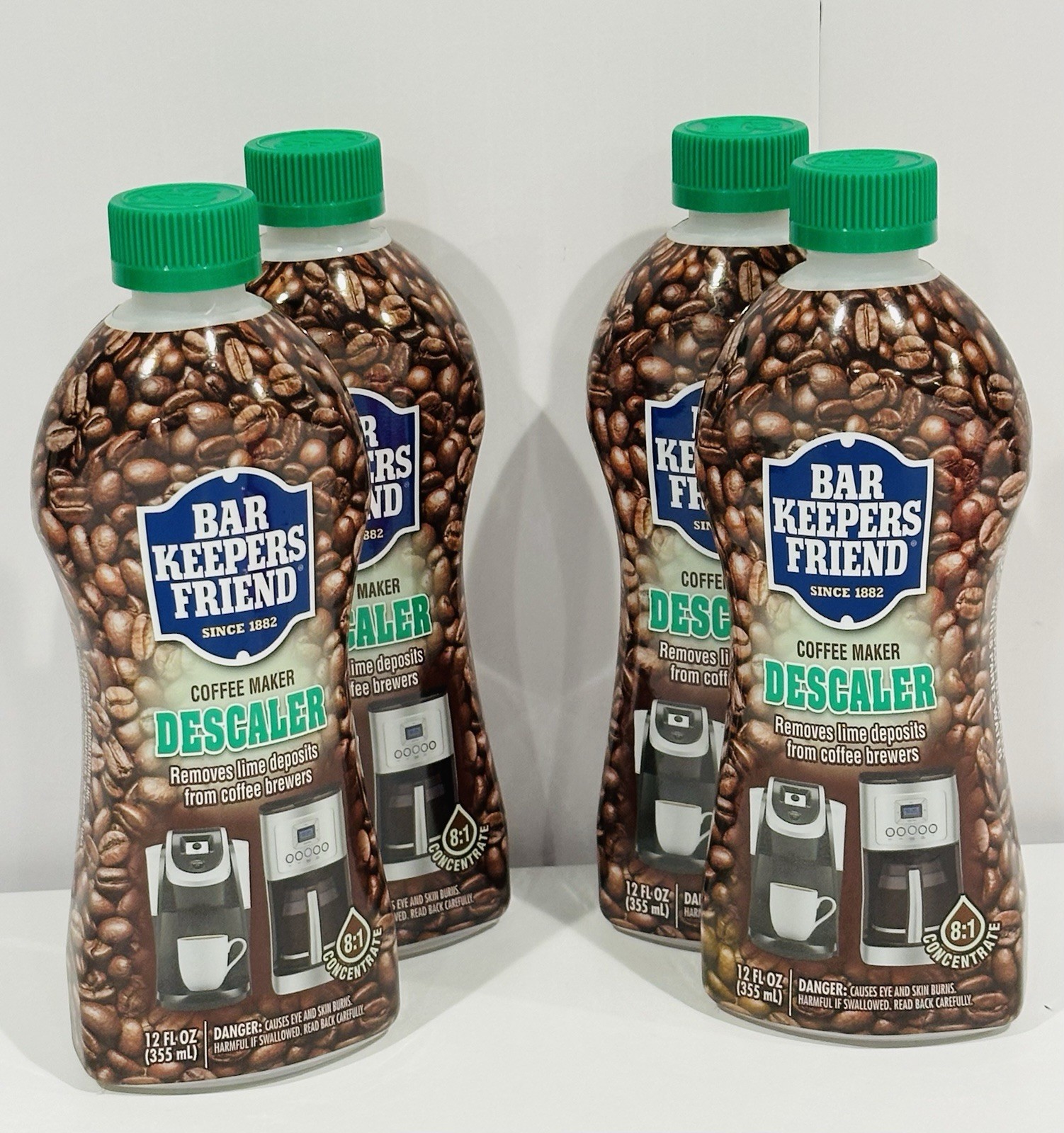 Lot of 4 Bar Keepers Friend COFFEE MAKER DESCALER 12 fl oz NEW & SEALED