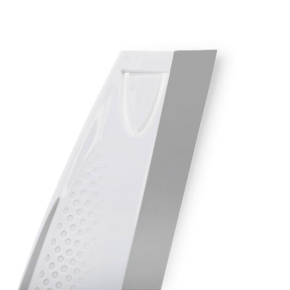 10 In. W Smooth Gliding Ergonomic Squeegee for Bathroom in Gray/White