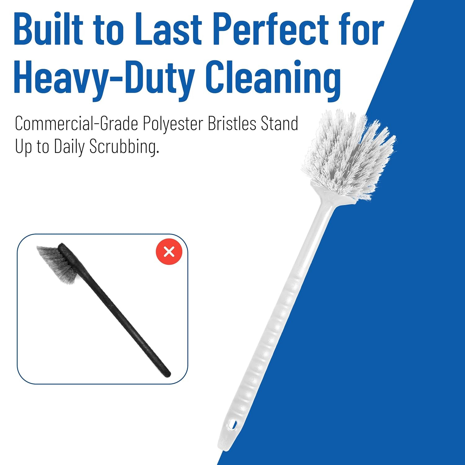 SPARTA 40501EC02 Plastic Large Scrub Brush, Kitchen Brush, Utility Brush with Lo