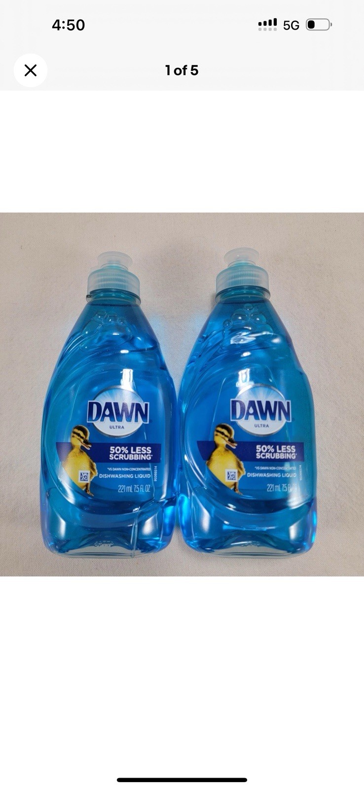 Dawn Ultra Dishwashing Liquid 7.5 Fl Oz 221ml 2X Bottles