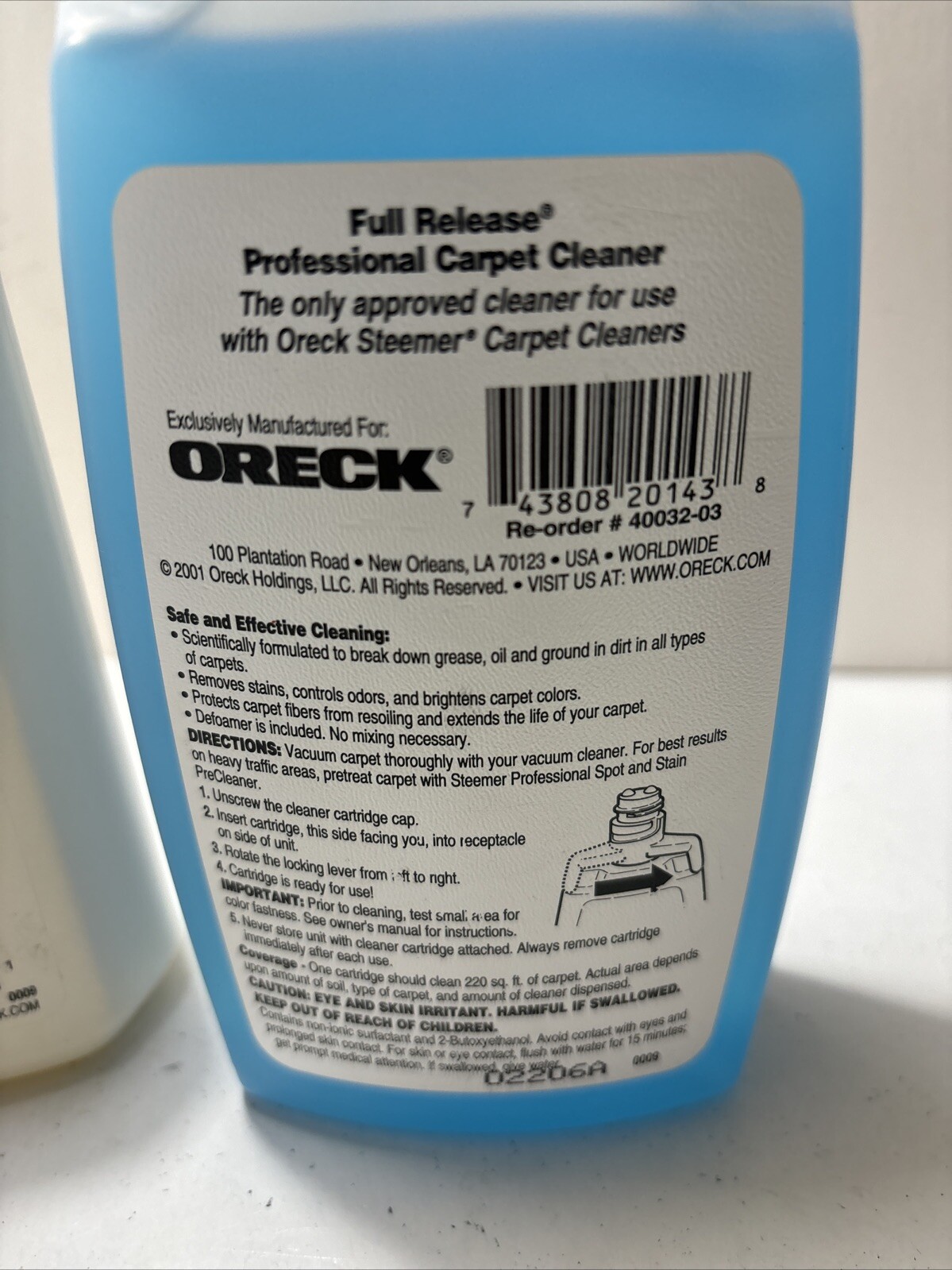 ORECK Professional Full Release SPOT STAIN PreCleaner 16oz Bottle Carpet Cleaner