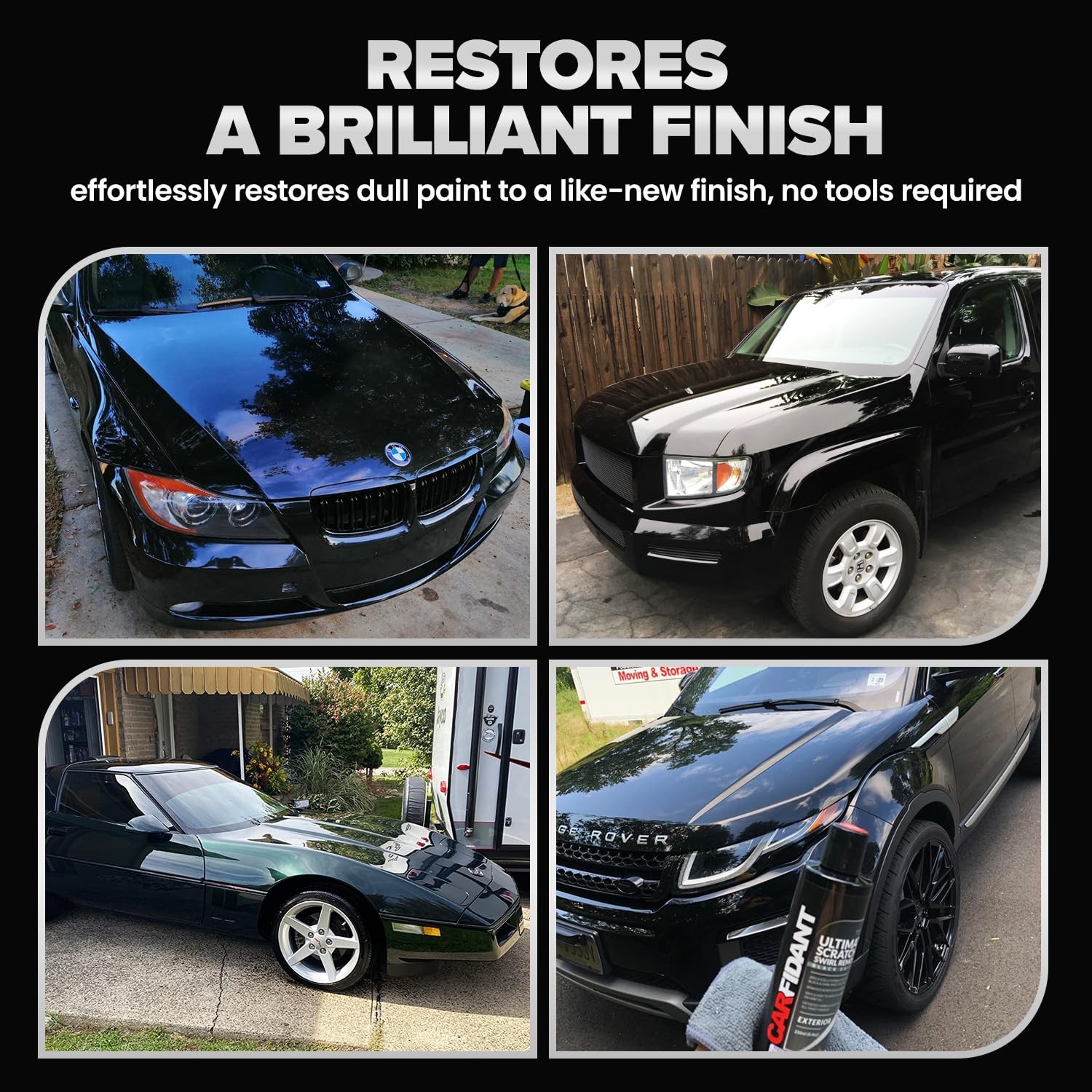 Black Scratch and Swirl Remover – Car Scratch Remover for Paint Scratches – P…