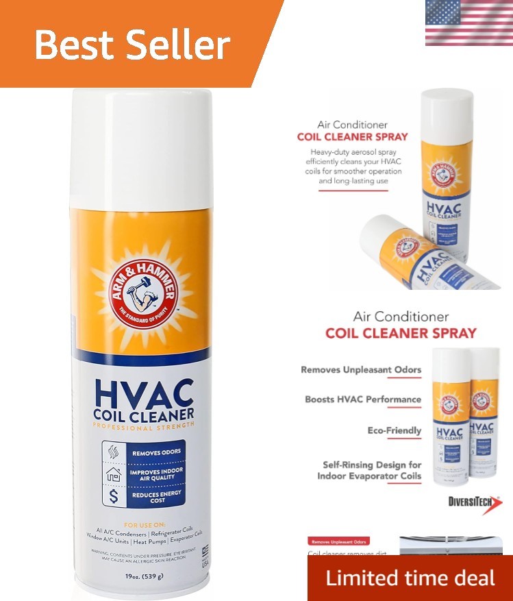 Biodegradable HVAC and Air Conditioner Coil Cleaner Foam Aerosol Spray, 19 fl…