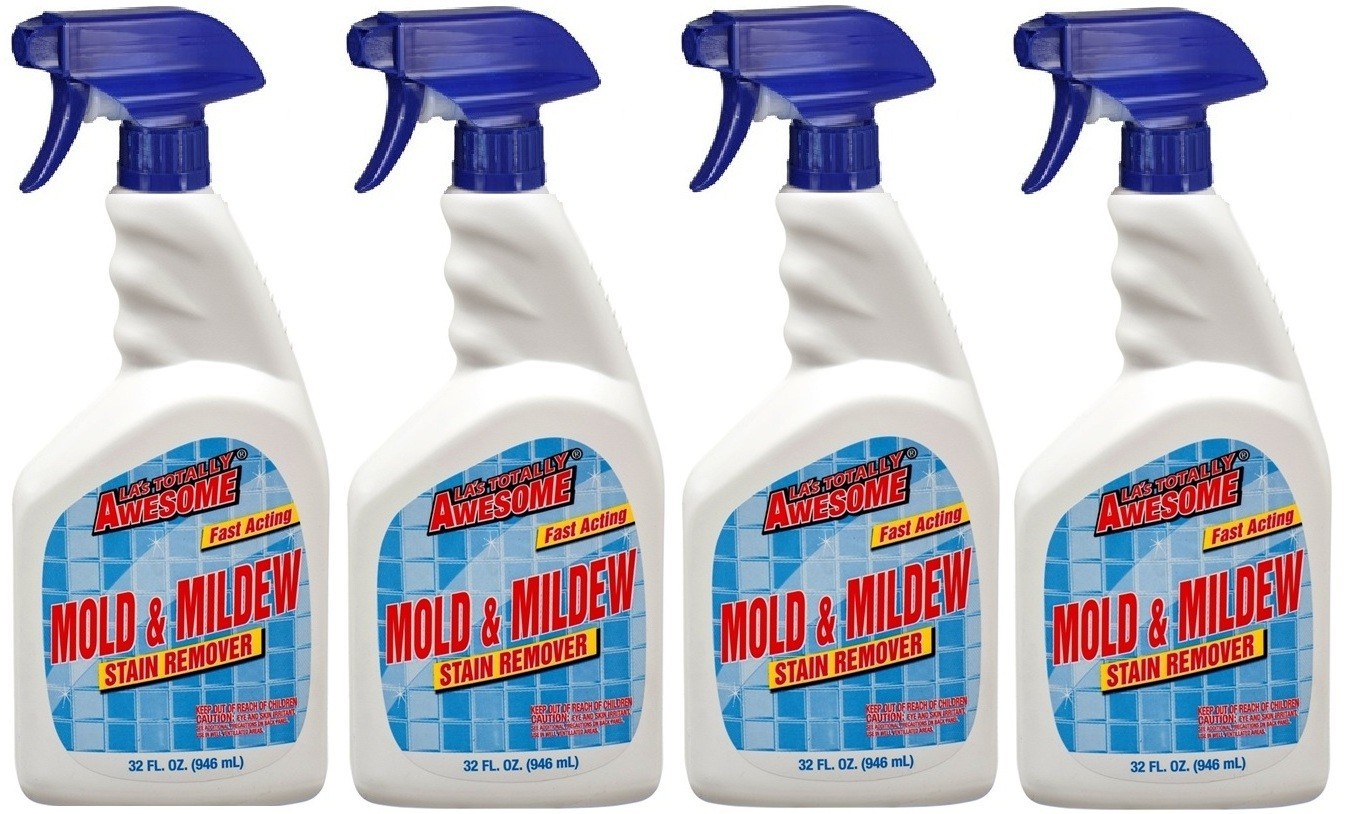 4 PACK- LA’s Totally Awesome FAST ACTING Mold & Mildew Stain Remover 32 Fl Oz