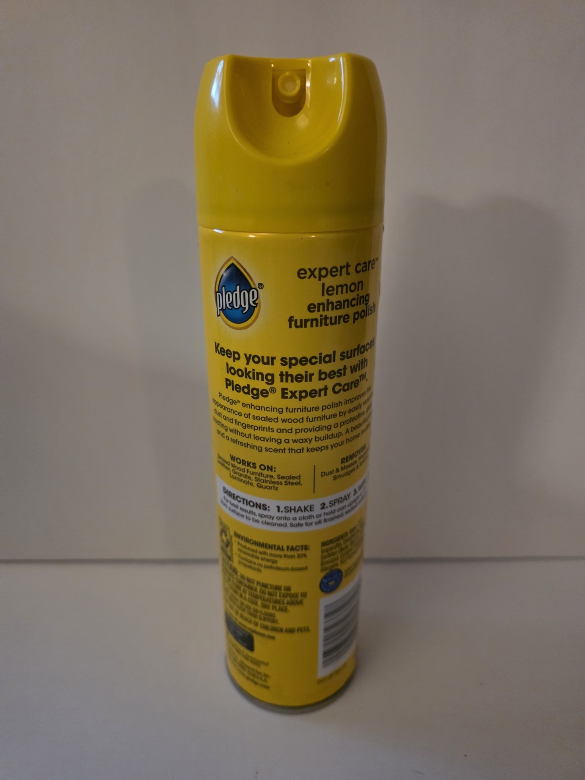 Pledge Enhancing Polish, Furniture & Wood Spray, Lemon Scent, 9.7oz