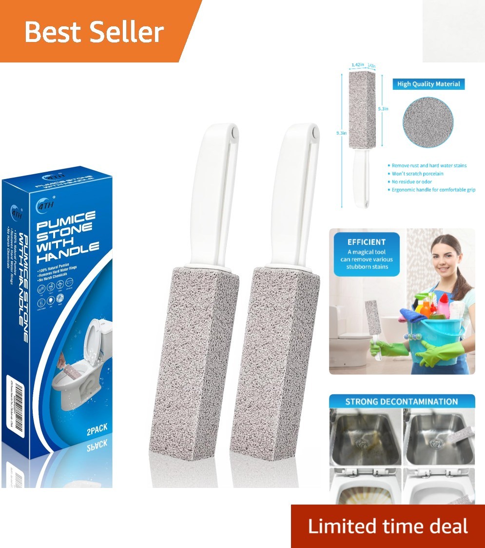 All-in-One Cleaning Stone for Hard Water Stains – 2-Piece Set for Ultimate Clean