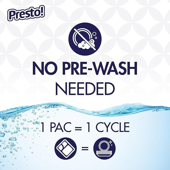 [US SELLER] Presto! Dishwasher Detergent pods packs 70 Count
