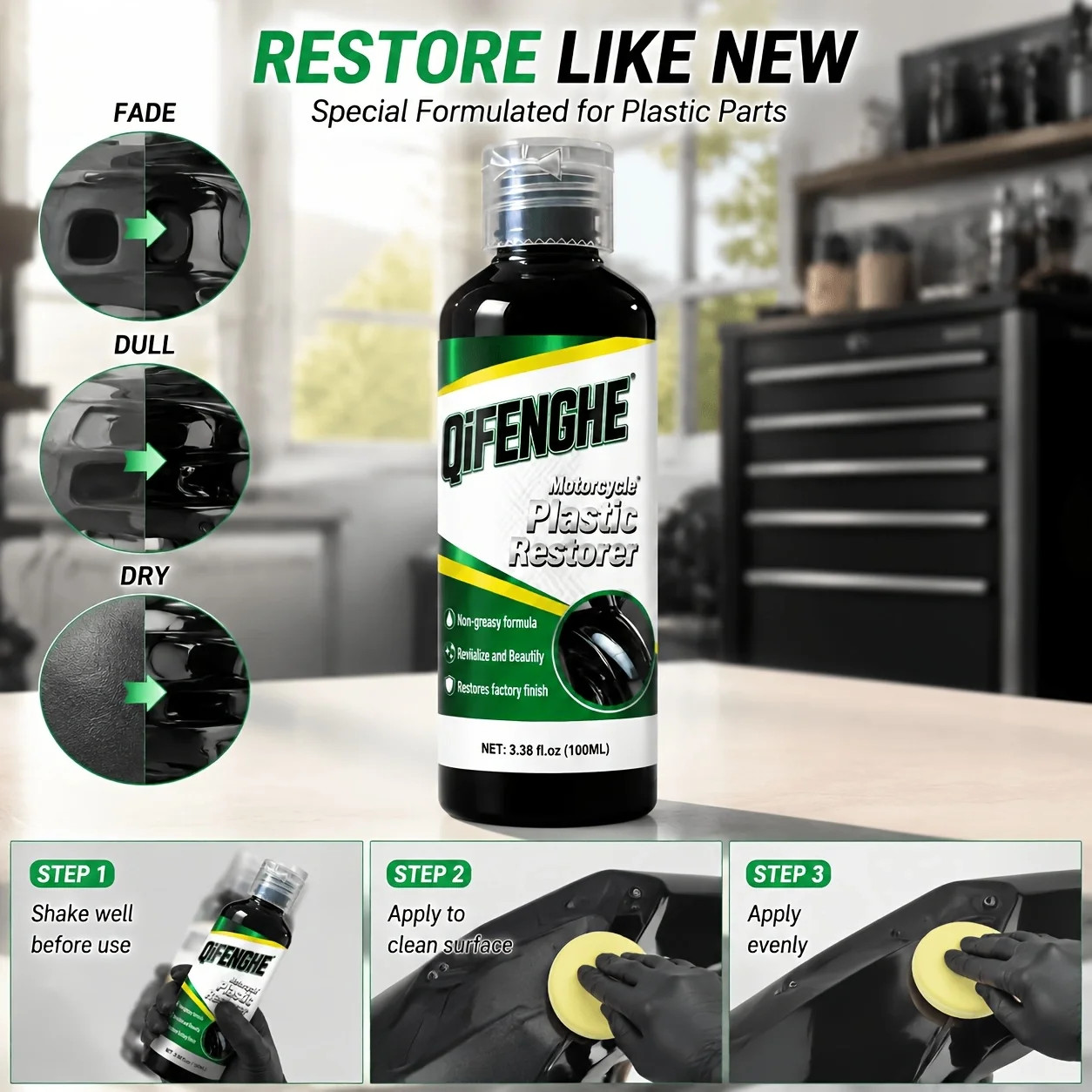 Car Plastic Restorer Back To Black Gloss Car Cleaning Products Plastic Leather R