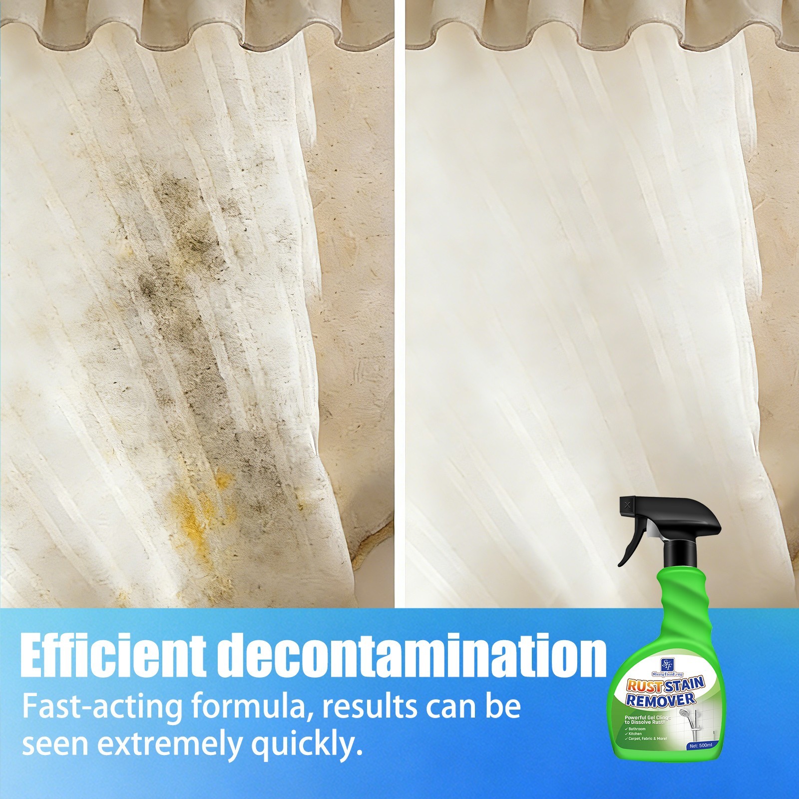 Upgraded Rust & Limescale Remover Spray, Dissolves Rust & Hard Water Stains 24