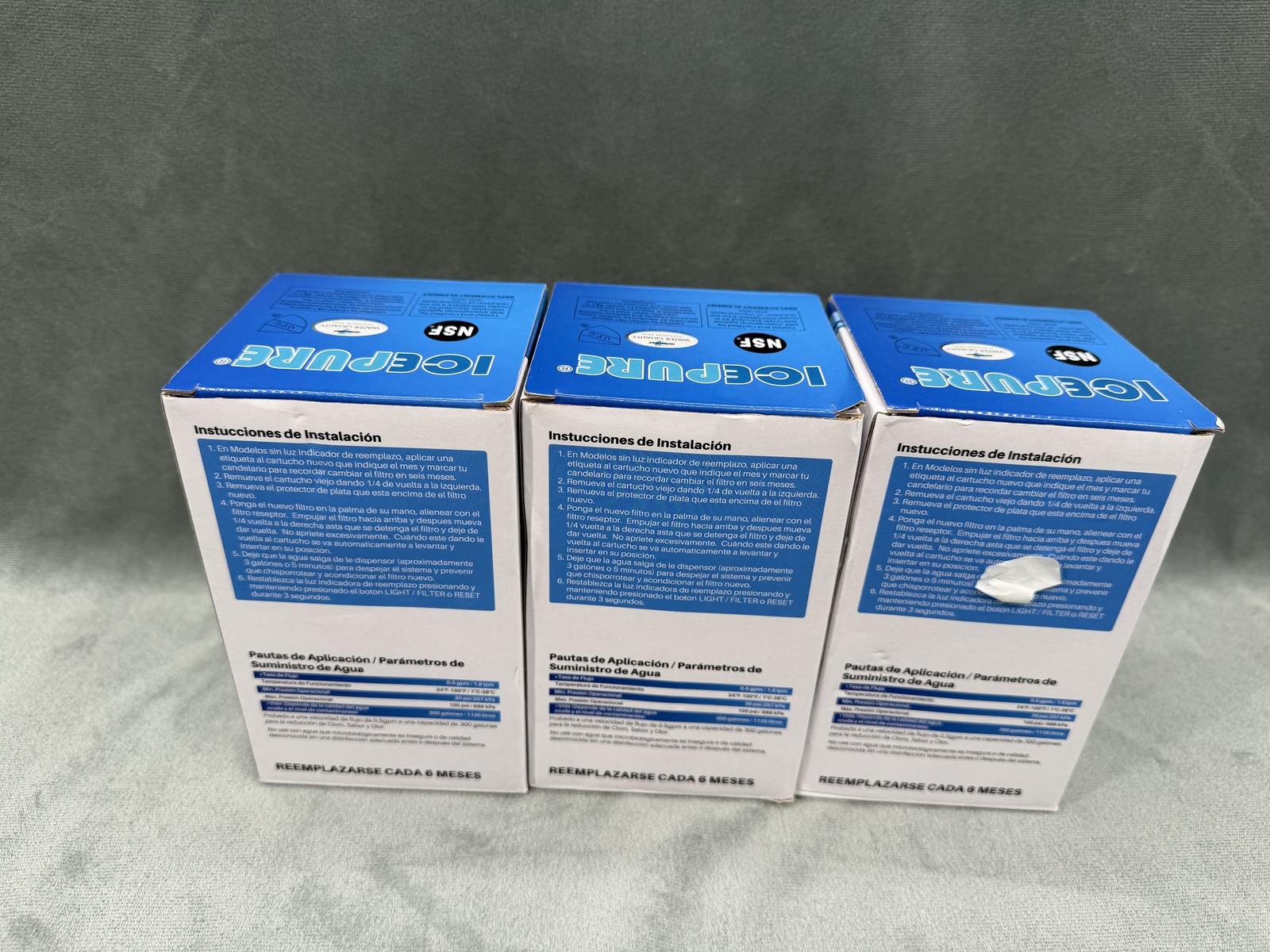 ICEPURE 3 Pack Refrigerator Water Filter RWF0600A NSF Certified GE Kenmore