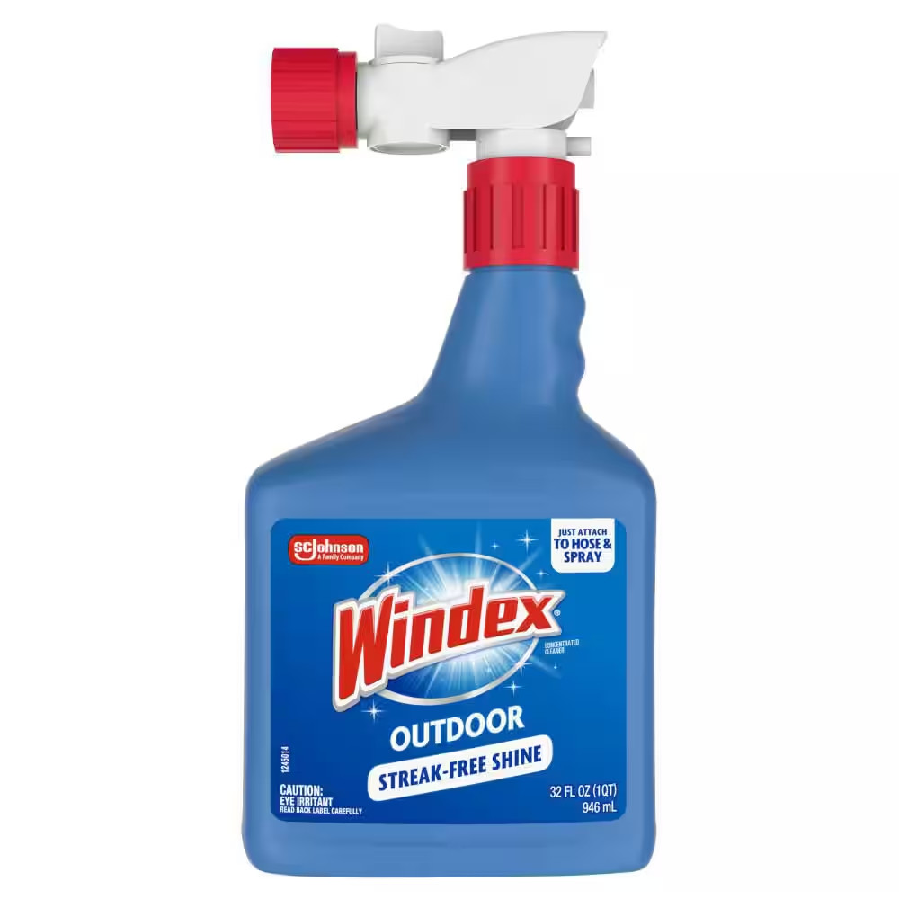 160 Fl. Oz. Blue Bottle Outdoor Glass Cleaner Sprayer and Outdoor Glass Cleaner