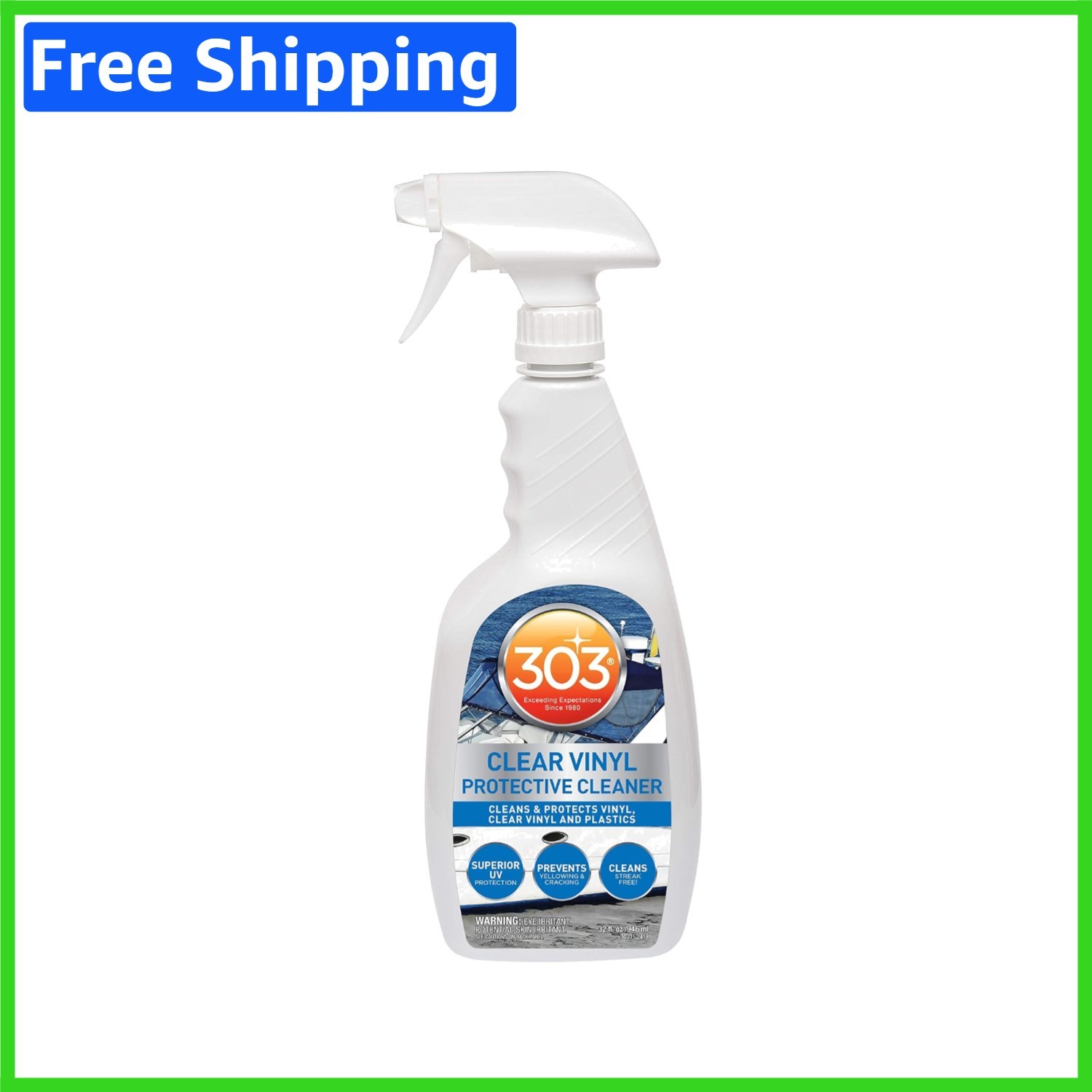 Superior 303 Clear Vinyl Cleaner – Restores Clarity, 32oz Streak-Free Protectant