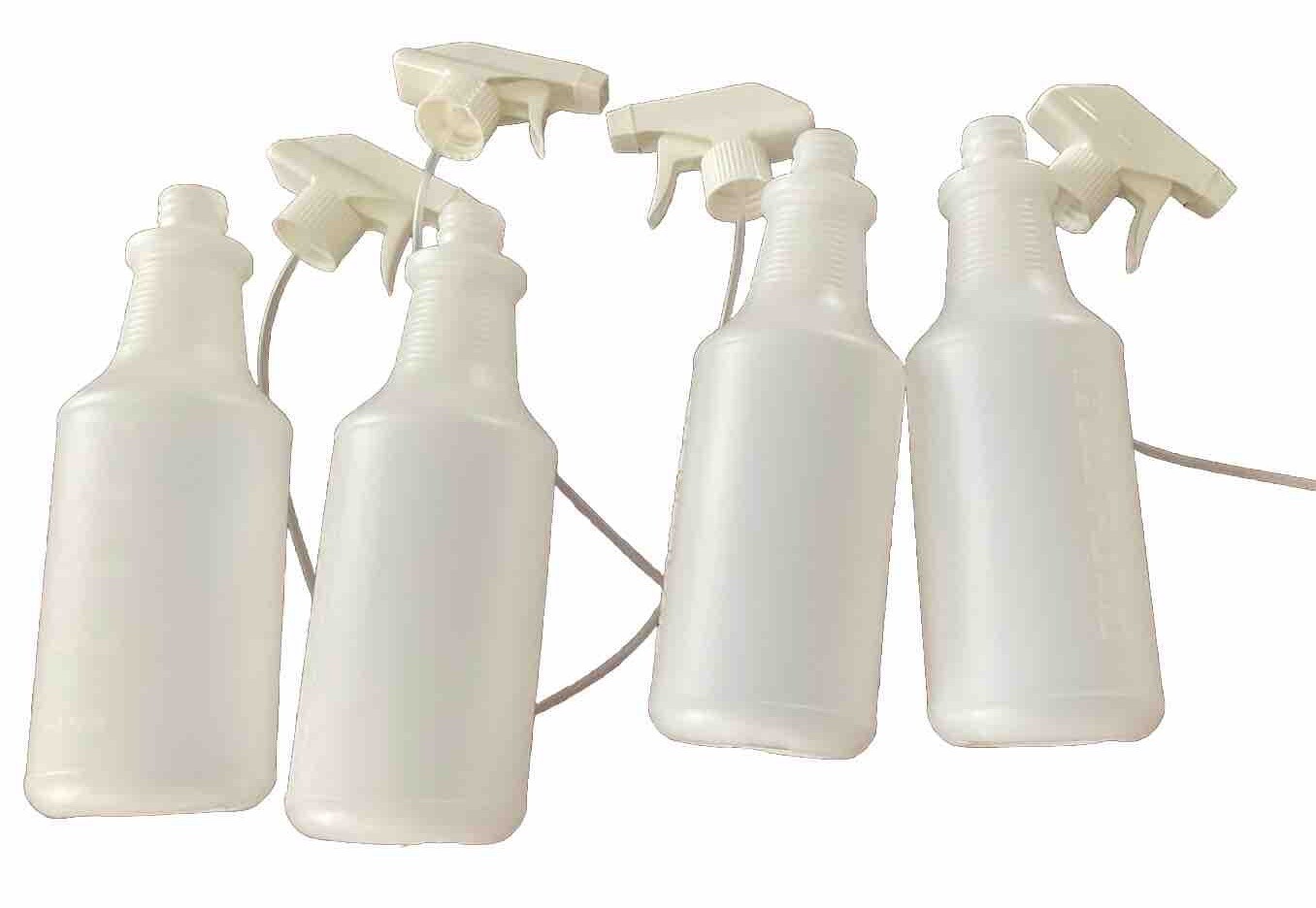 SupplyAid 32 Oz. Chemical Resistant Heavy Duty Leak Proof Spray Bottles 4-Pack