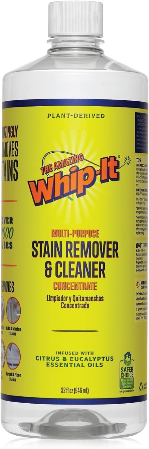 Whip It Cleaner, Multi Purpose Stain Remover CONCENTRATE, Makes 32 Bottles, P…