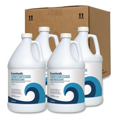 Boardwalk Luxury Floor Cleaner and Protectant, Lemon Scent, 1 gal Bottle, 4/CT
