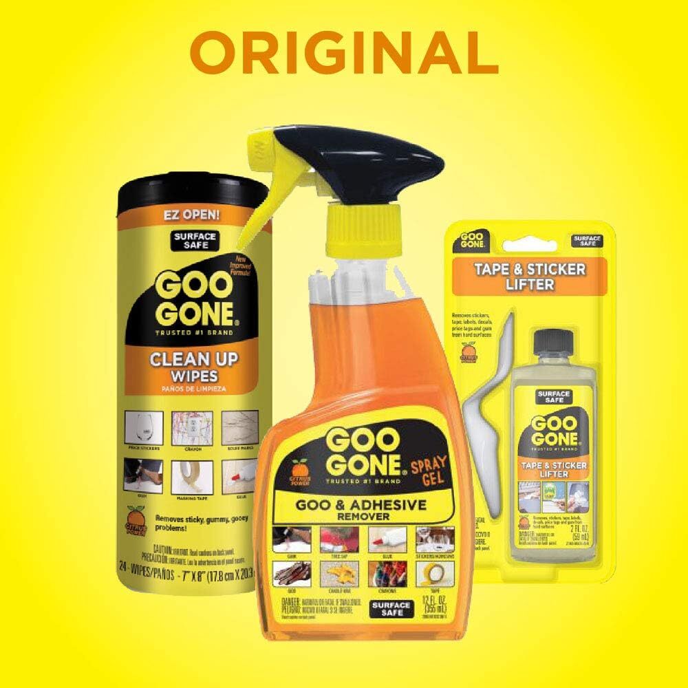 Goo Gone Adhesive Sticky Remover Spray Gel Removes Gum Sap Glue Grease Wax Tar