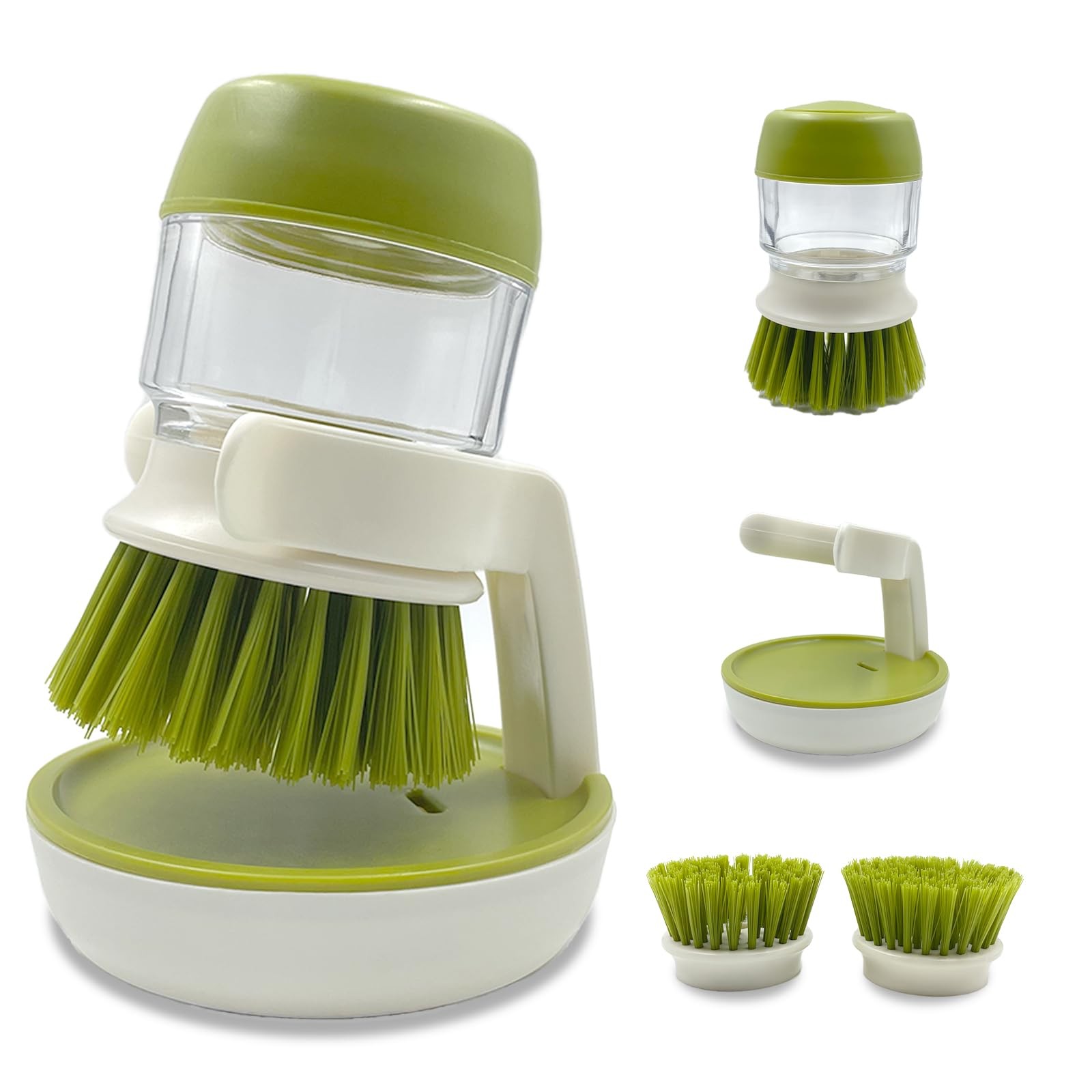 Soap Dispenser Dish Brush Palm Brush Scrub Brush Equipped With Storage Bracket A