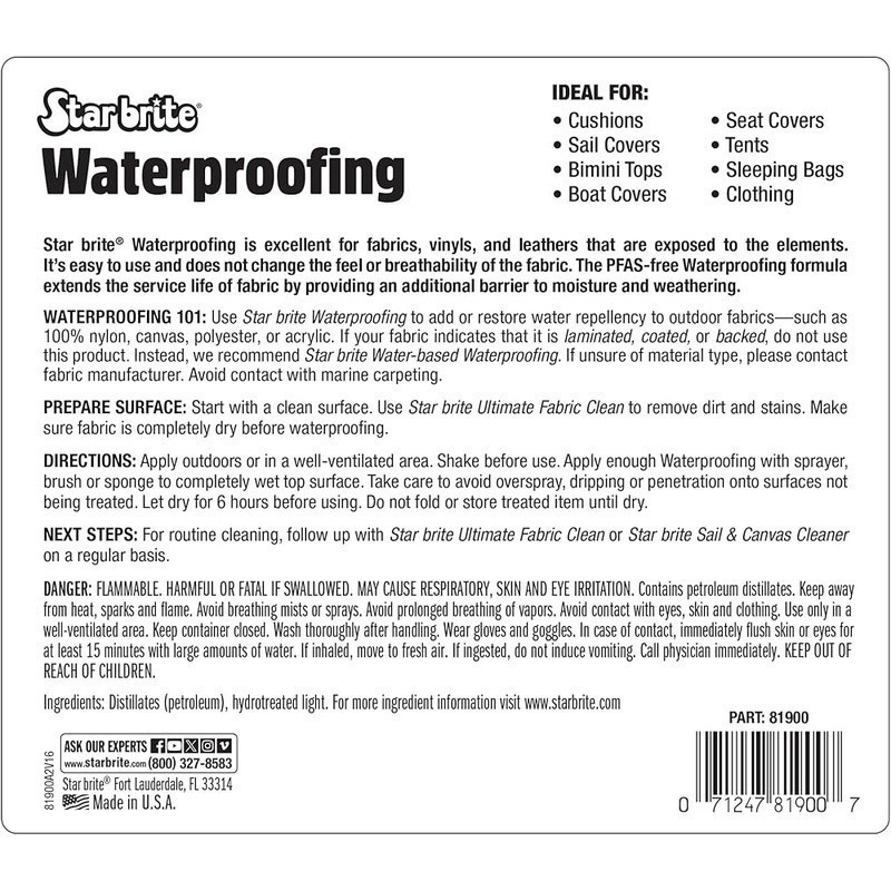 Waterproof UV Fabric Protector Boat Car Covers Tents Jackets Backpacks New