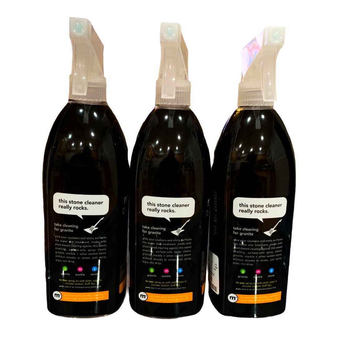 3 Pack Method Daily Granite, Marble, Stone Cleaner, Orange Tangerine 28 oz each