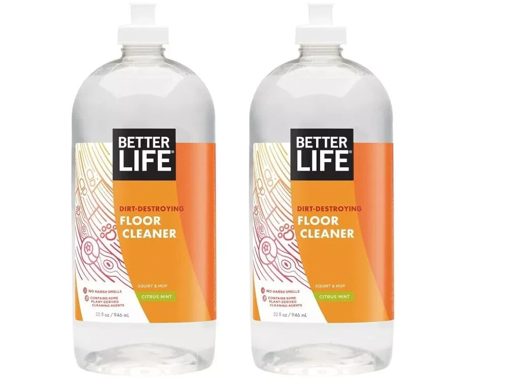 Better Life Natural Floor Cleaner, Citrus Mint, 32 Fl Oz (Pack of 2)