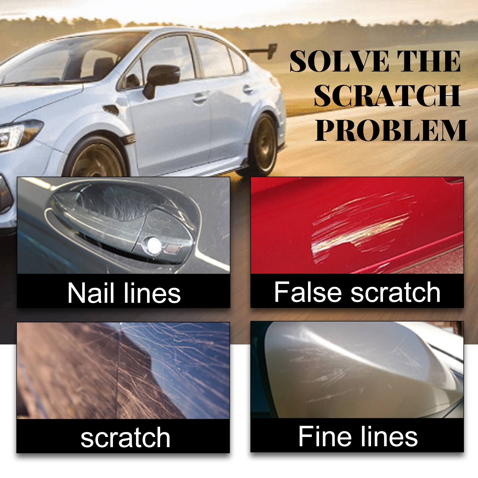 Car Scratch Remover Paint Repair Kit with Polish & Wax for Automotive Touch-Up