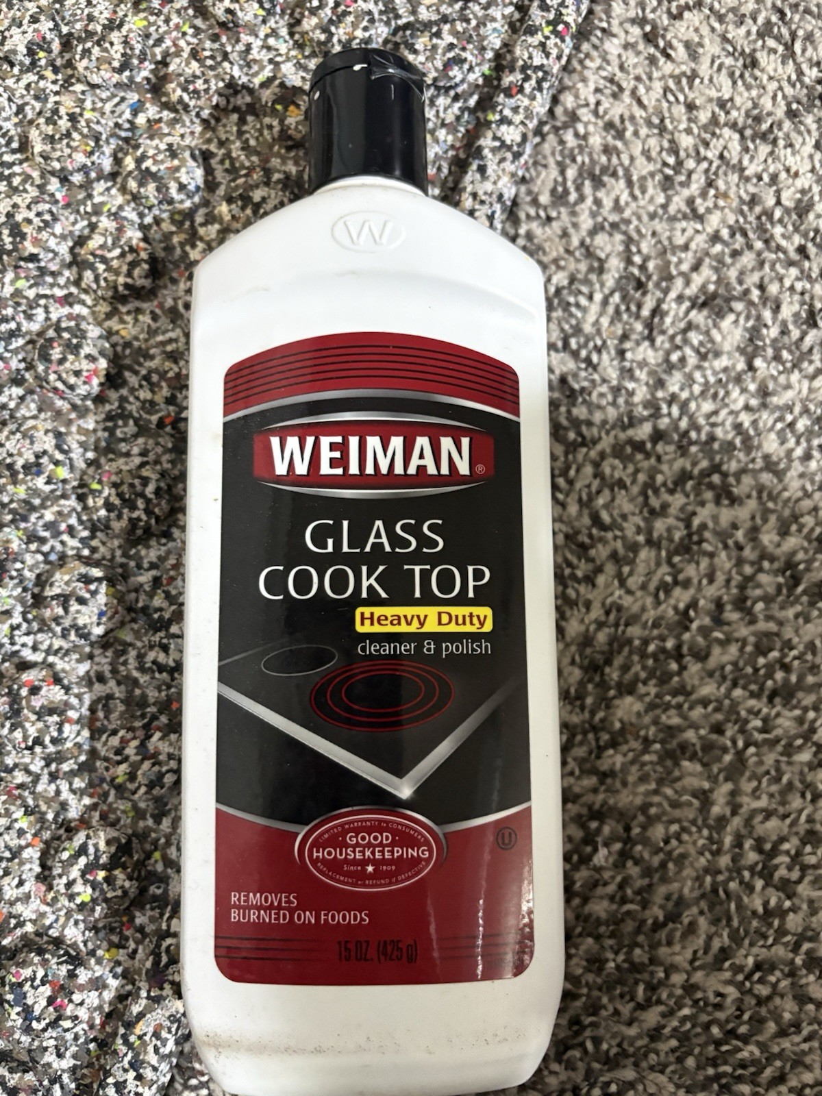 Weiman Ceramic/Glass Cooktop Cleaner & Polish Heavy Duty For Stove Top 15 oz