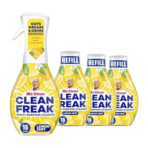 Mr Clean Clean Freak Multi Surface Cleaner Spray Pack of 4 Lemon Zest 16 Fl Oz