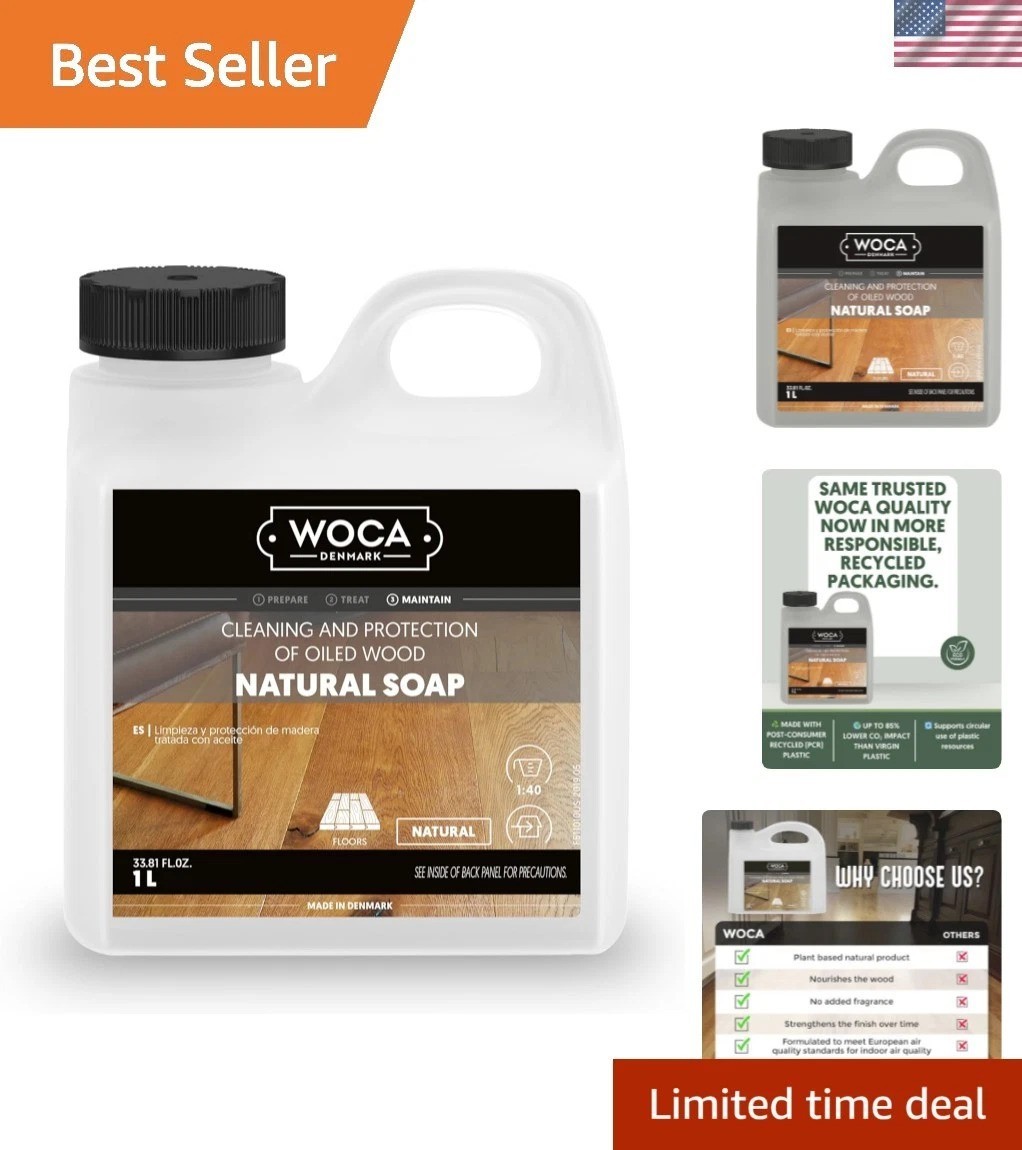 Natural Soap, Natural 1L – Concentrated Wood Cleaner for oil finished hardwoo…