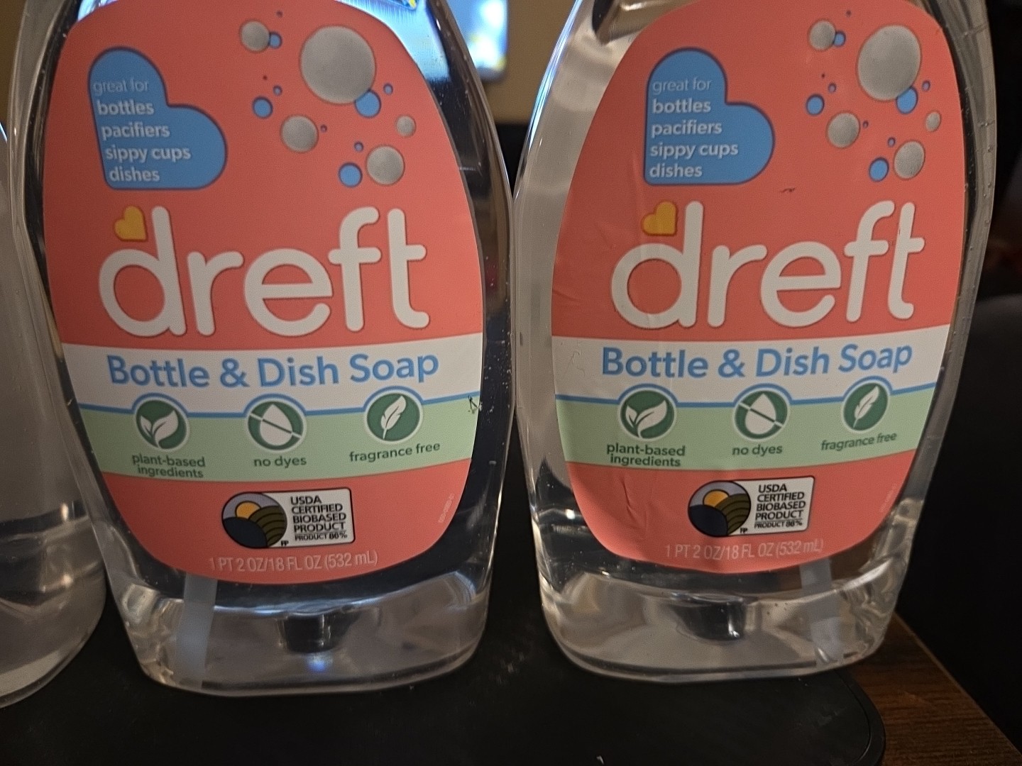SEALED – (3) Dreft Baby Bottle Dish Soap Fragrance Free Formula – 18 oz. Each
