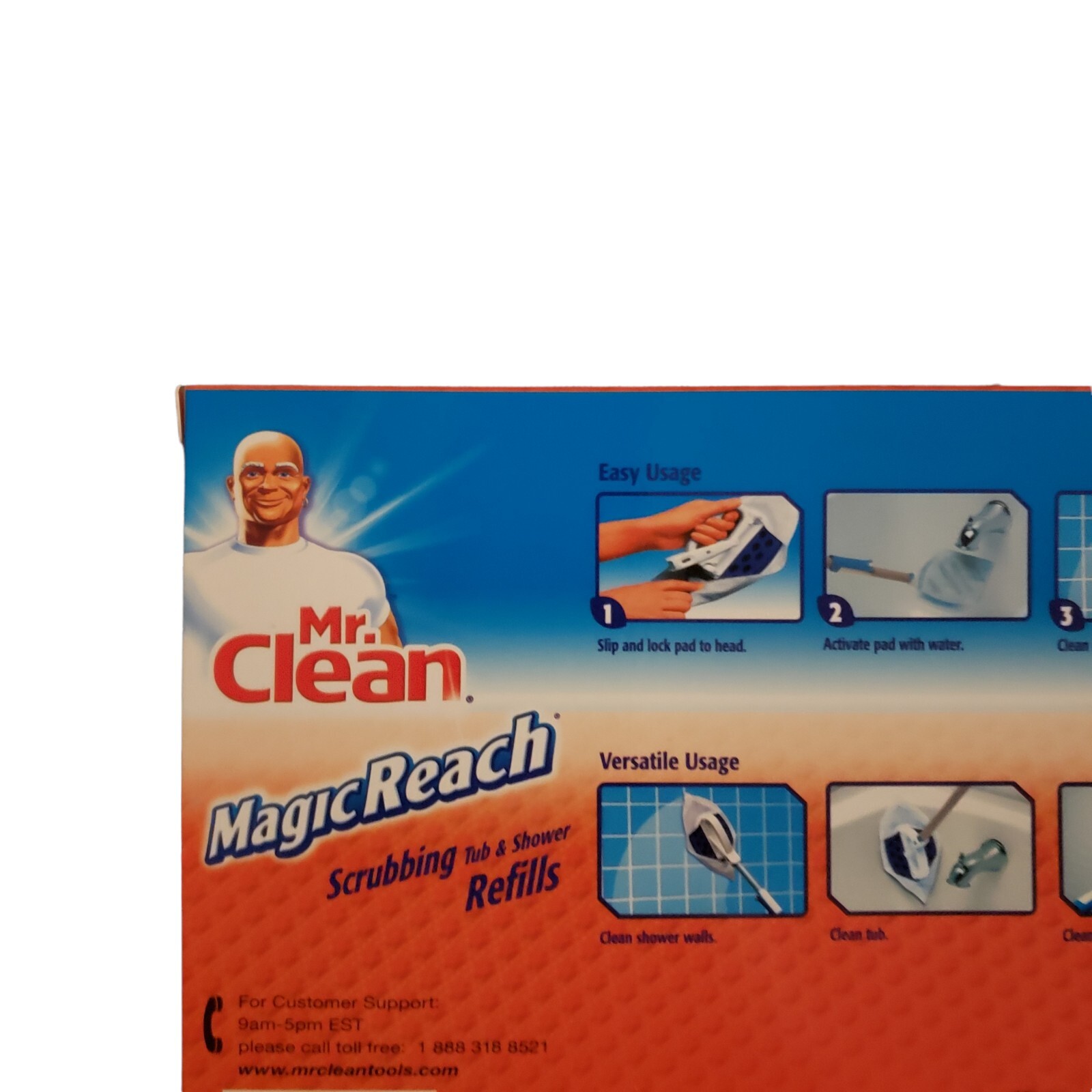Mr. Clean Magic Reach Scrubbing Tub And Shower Pad Refills 8 in Box DISCONTINUED