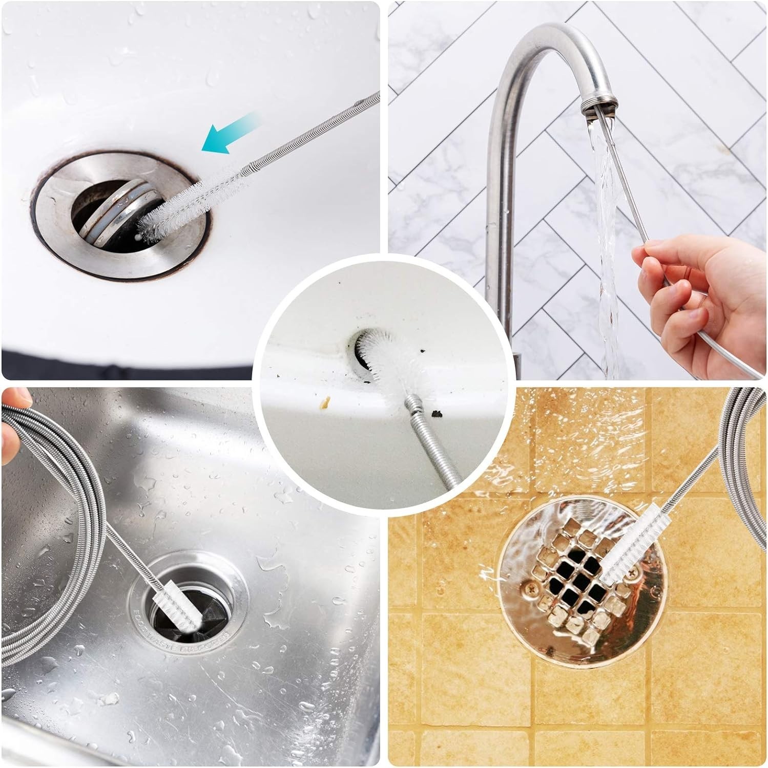 Scratch-Free Long Drain Brush – Effortless Cleaning for Narrow Tubes and Pipes