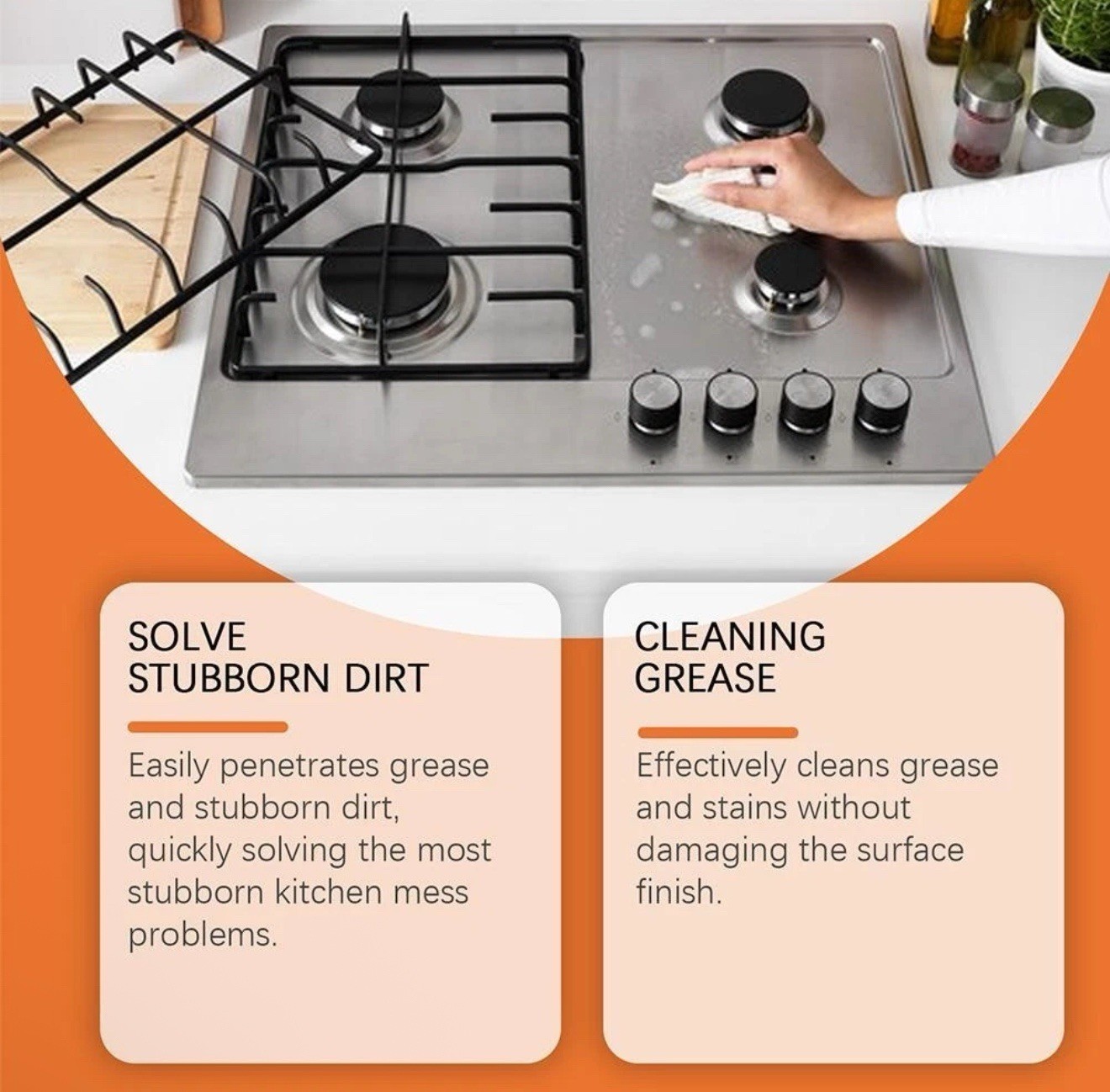 Degreaser Cleaner Heavy Duty, Kitchen Cleaner, All Purpose Stain Removal Cleaner