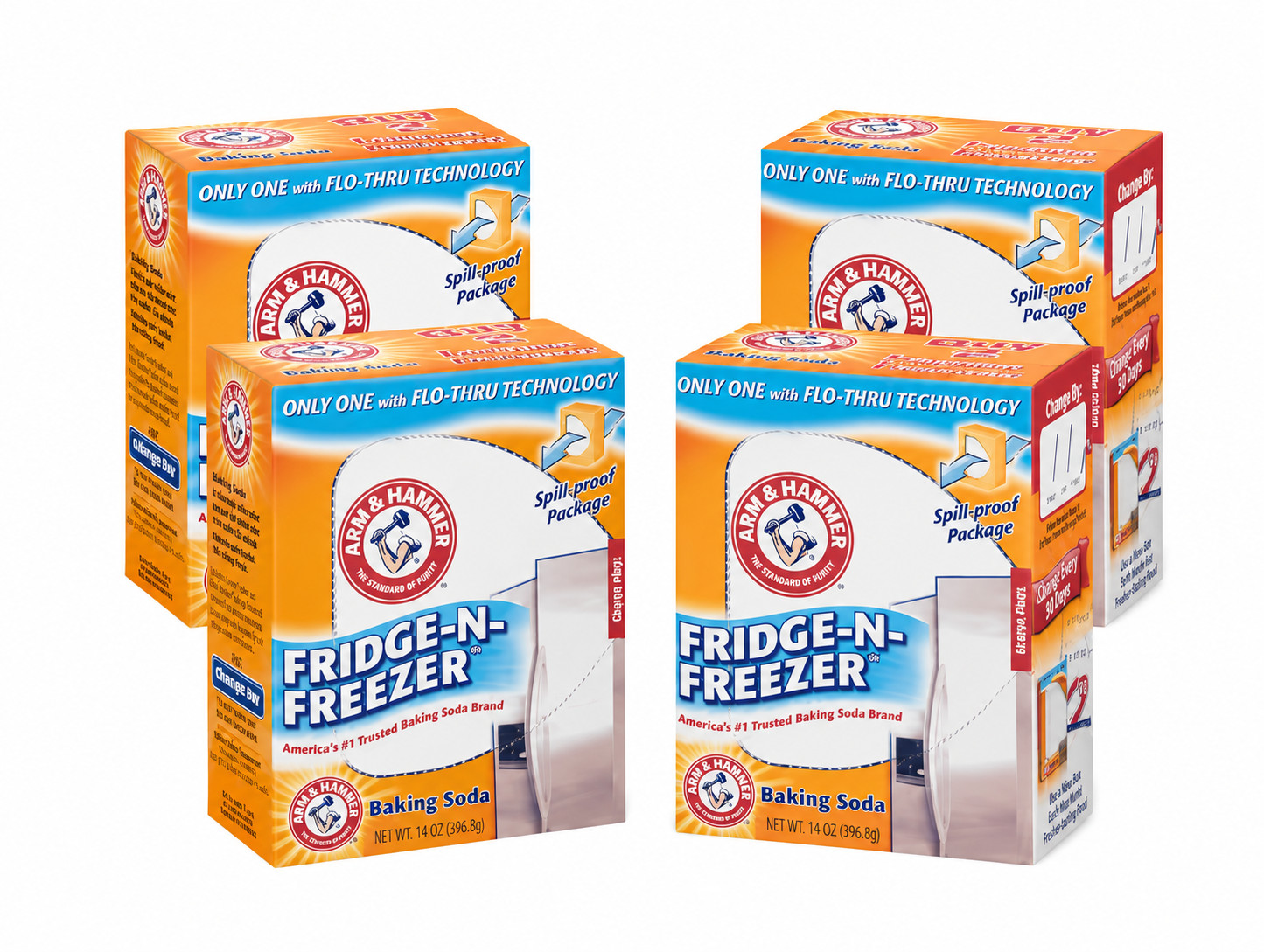 14 oz. Baking Soda Fridge-N-Freezer Odor Absorber (4-Pack)