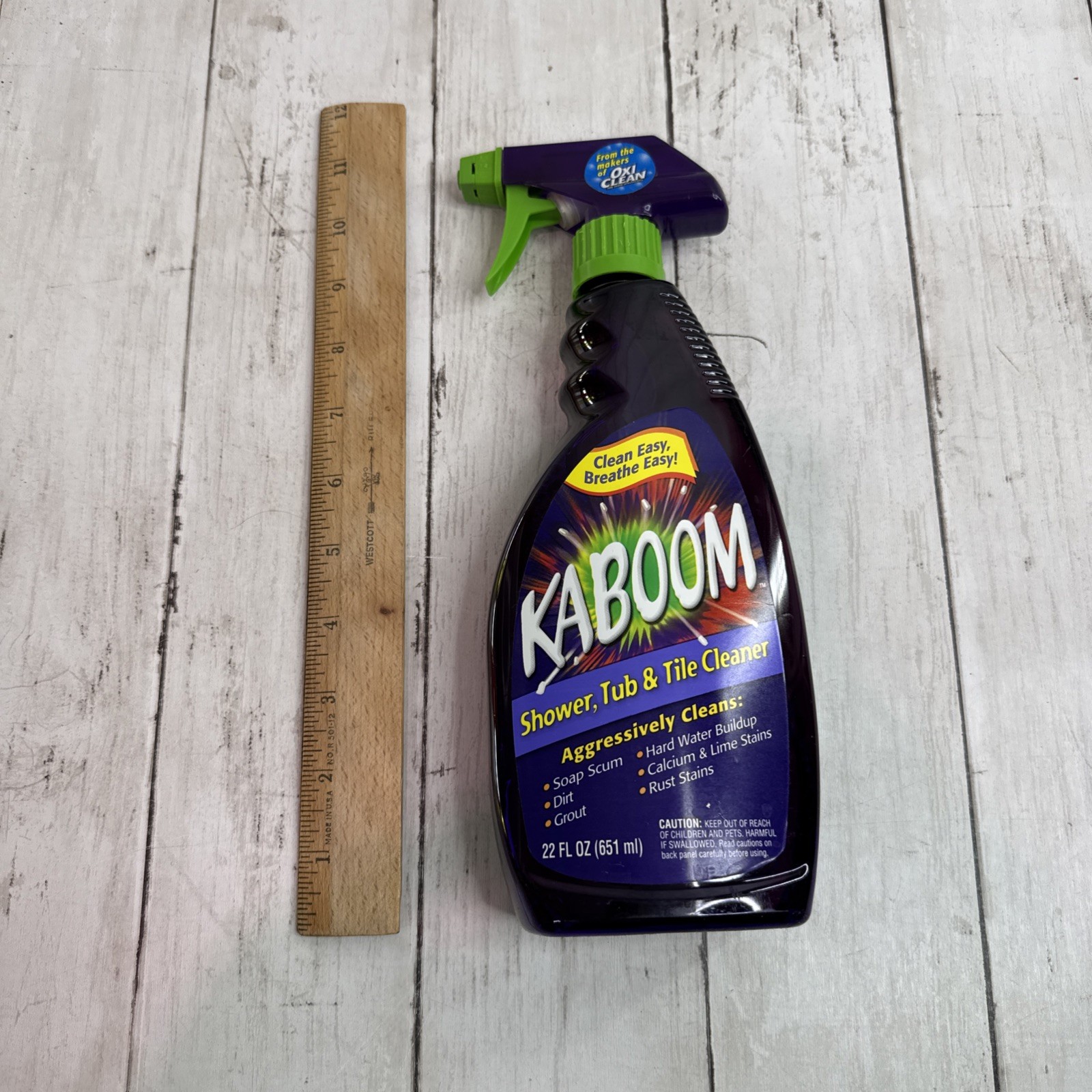 2002 Old Formula KABOOM Shower Tub Tile Cleaner Almost Full Oxi Clean 22 Oz